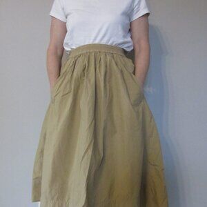 Alex Mill Standard Skirt in Paper Cotton Khaki Sz. XS